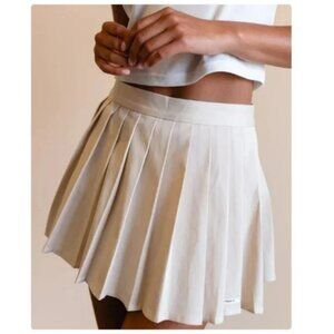 My Mum Made It Tencel Pleat Tennis Skort, Beige, Small, BNWT